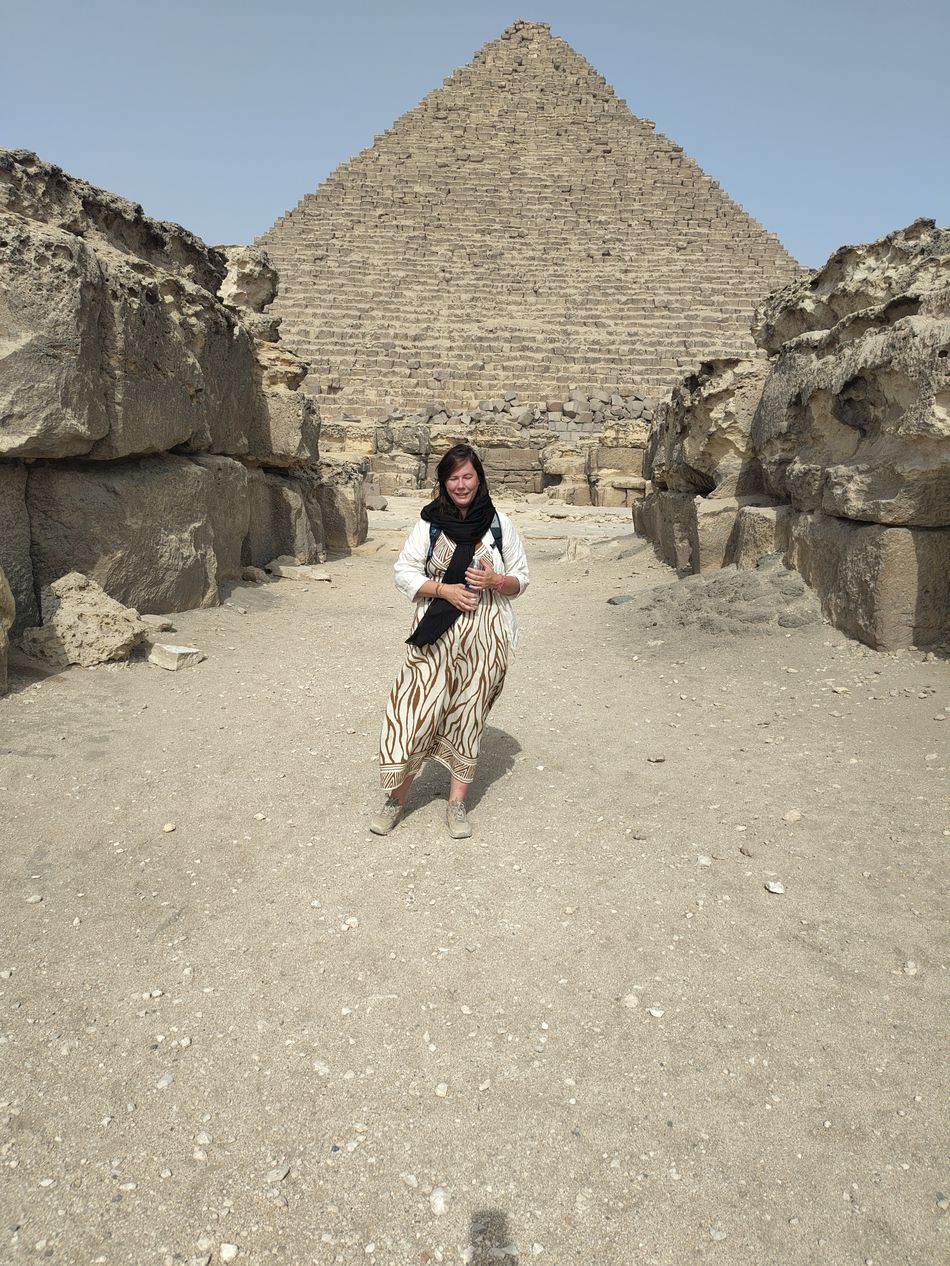 Tessa at the pyramid